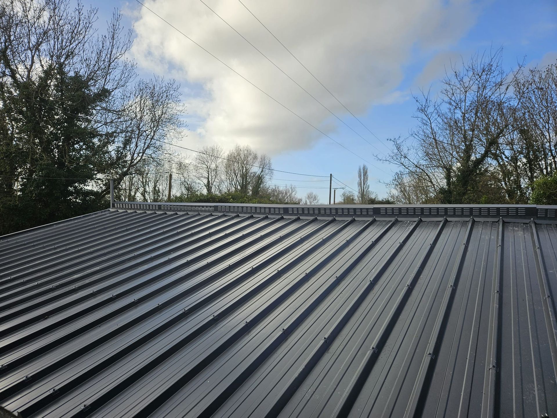 Toiture en acier profilé